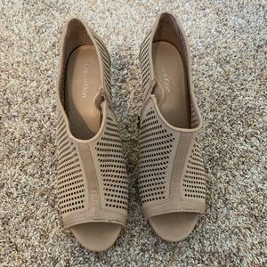 Calvin Klein laser cut booties